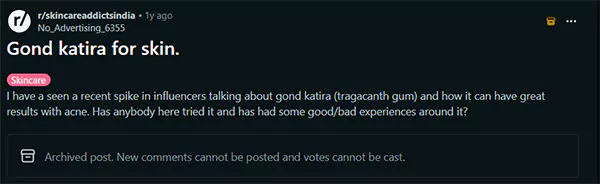 Peoples Words on Gond Katiraaa