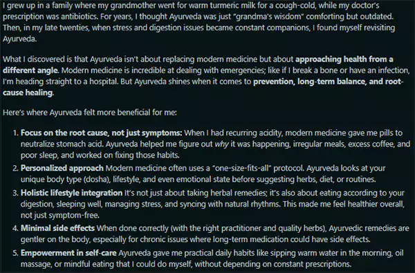 How is Ayurvedic medicine more beneficial than modern medicine Reddit queryy