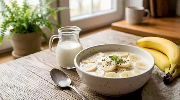 Banana with milk