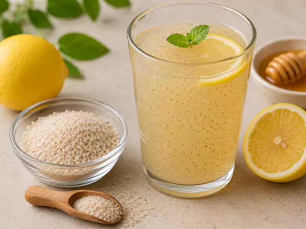 Isabgol Lemon Honey Drink