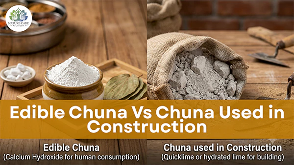 Difference Between Edible Chuna and Chuna Used in Construction