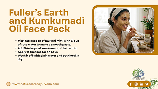Fuller’s Earth and Kumkumadi Oil Face Pack