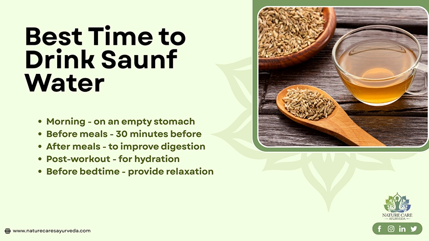 A List of Best Times to Drink Saunf Water
