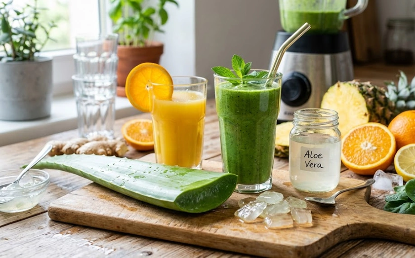 Aloe vera juice in smoothies