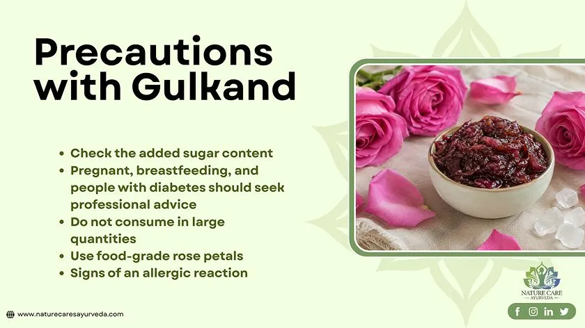 Precautions with Gulkand